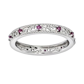 Stacks & Stones Sterling Silver Rhodolite Garnet Stack Ring