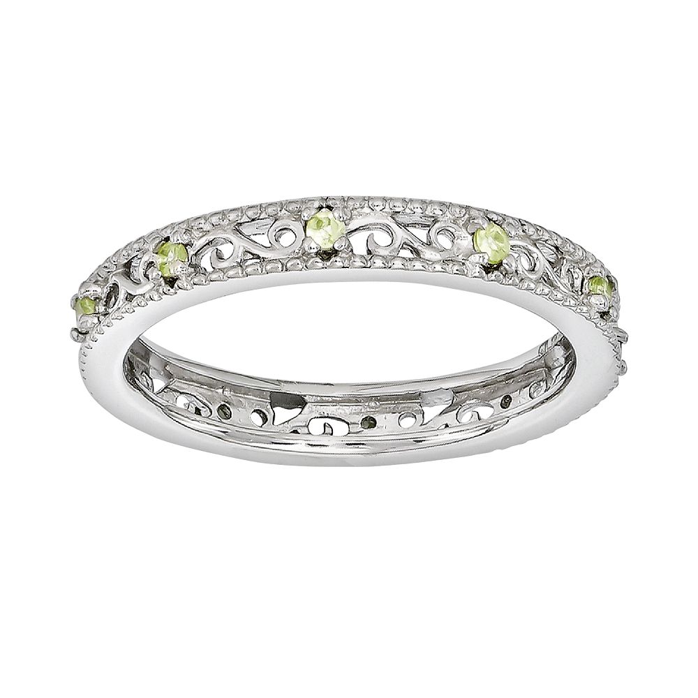 Stacks & Stones Sterling Silver Peridot Stack Ring