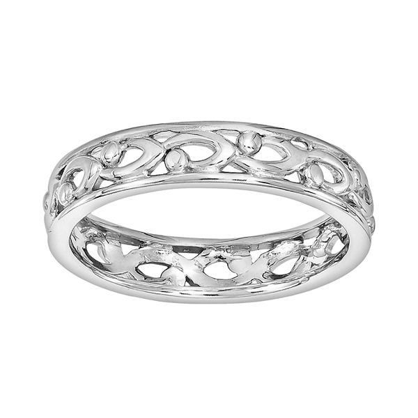 Stacks & Stones Sterling Silver Openwork Stack Ring