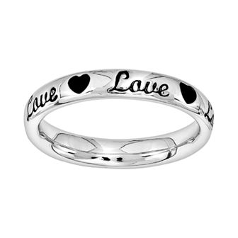Stacks & Stones Sterling Silver "Love" Stack Ring