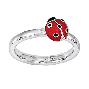 Stacks & Stones Sterling Silver Ladybug Stack Ring