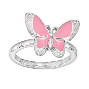 Stacks & Stones Sterling Silver Butterfly Stack Ring