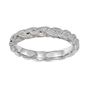 Stacks & Stones Sterling Silver Braided Stack Ring