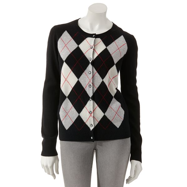 ENA ARGYLE CASHMERE SWEATER