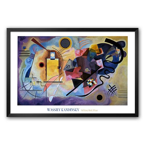 Art.com Yellow, Red and Blue, c. 1925 Framed Art Print by Wassily Kandinsky