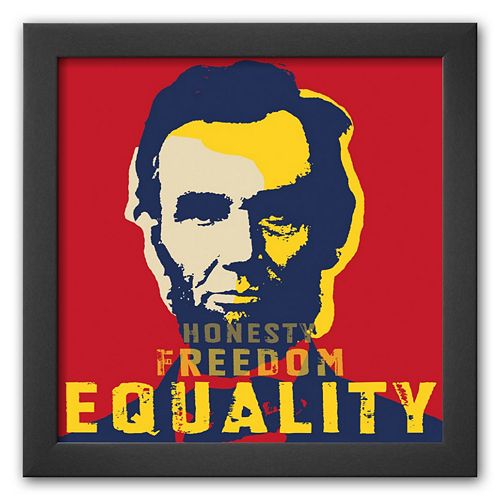 Art.com Abraham Lincoln: Honesty, Freedom, Equality Framed Art Print