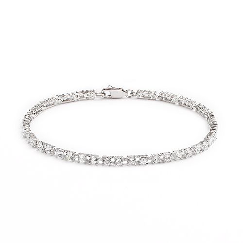 Silver Plated Cubic Zirconia Bracelet