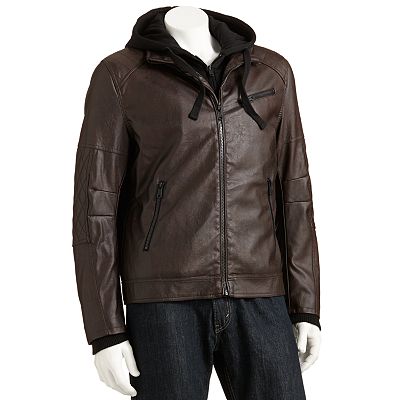 Sonoma Goods For Life Faux Leather Moto Jacket Men