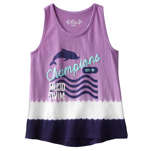 Girls Plus Size Mudd Swim Champions Dip Dye Tank