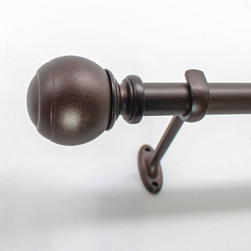 Decopolitan Ball Adjustable Curtain Rod – 18” – 36”