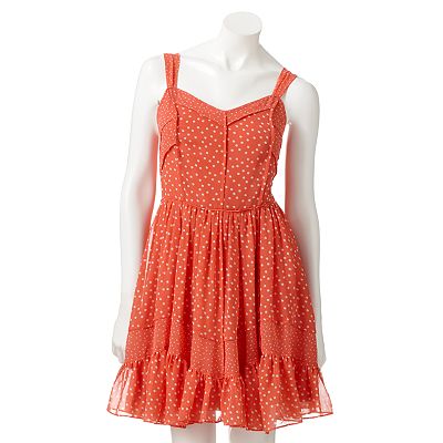 LC Lauren Conrad Polka Dot Chiffon Dress