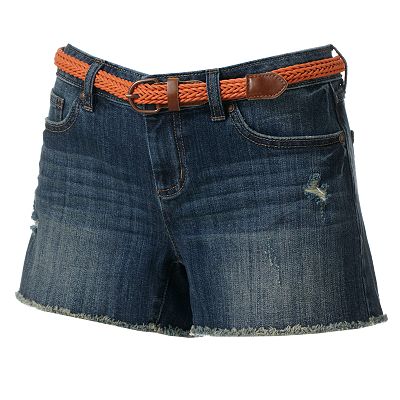 LC Lauren Conrad Distressed Cut Off Denim Shorts