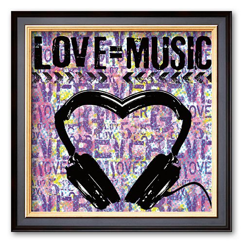 Art.com Love Music Framed Art Print by Louise Carey