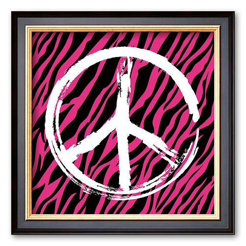 Art.com Zebra Peace Framed Art Print by Louise Carey