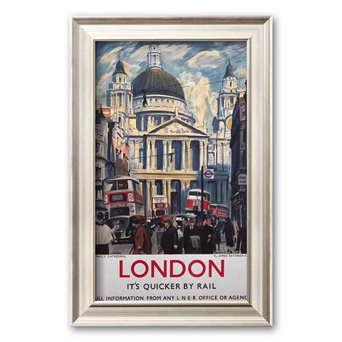Art.com London, It's Quicker by Rail Framed Art Print