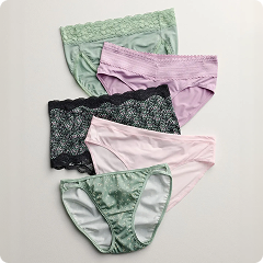 a pile of different colored panties