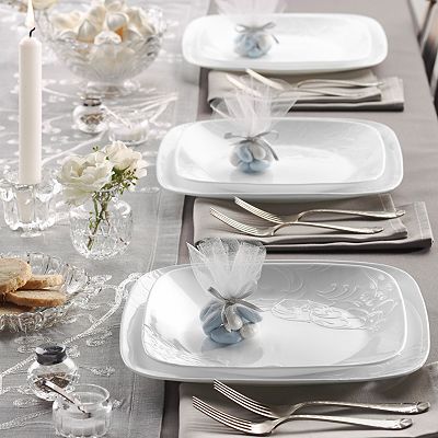 Corelle Boutique Cherish offers 16-pc. Square Dinnerware Set