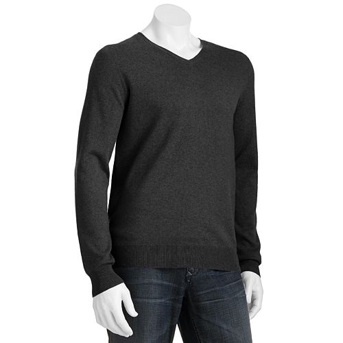 Marc Anthony Solid Cashmere Blend V-Neck Sweater - Men