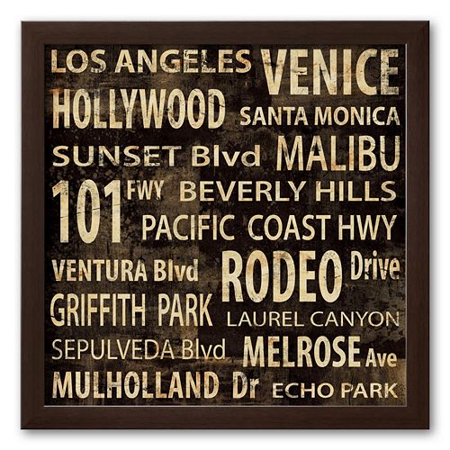 Art.com Los Angeles Framed Art Print by Luke Wilson