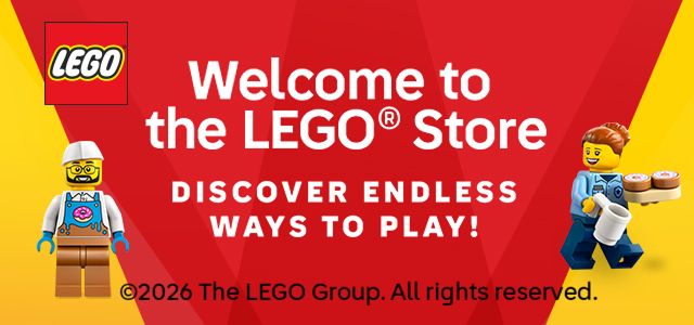 Welocome to the LEGO Store. DISCOVER ENDLESS WAYS TO PLAY! ©2026 The LEGO Group. All rights reserved.