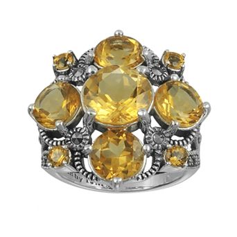 Lavish by TJM Sterling Silver Citrine Ring