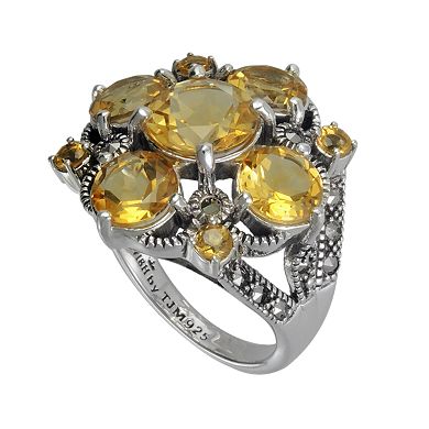 Lavish by TJM Sterling Silver Citrine Ring