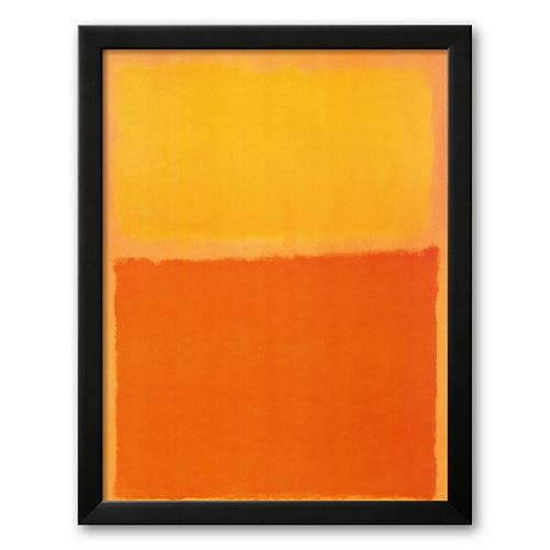 Art.com Orange and Yellow 6.375 x 20.875 Framed Art Print by Mark Rothko