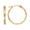 Everlasting Gold 10k Gold Twist Hoop Earrings