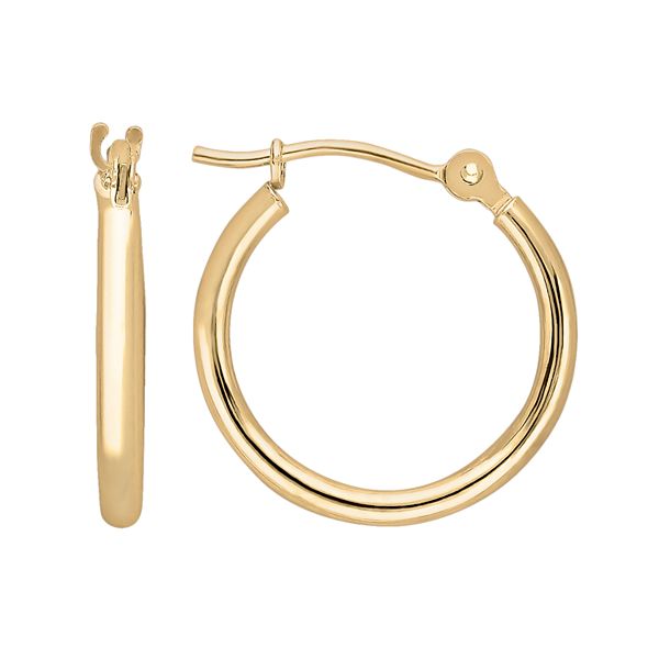 Everlasting Gold 10k Gold Hoop Earrings