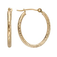 Kohls gold on sale hoop earrings