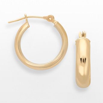 Everlasting Gold 10k Gold Hoop Earrings