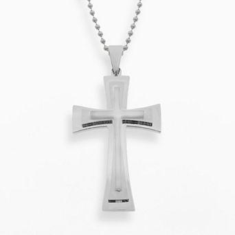 LYNX Stainless Steel Cross Pendant - Men