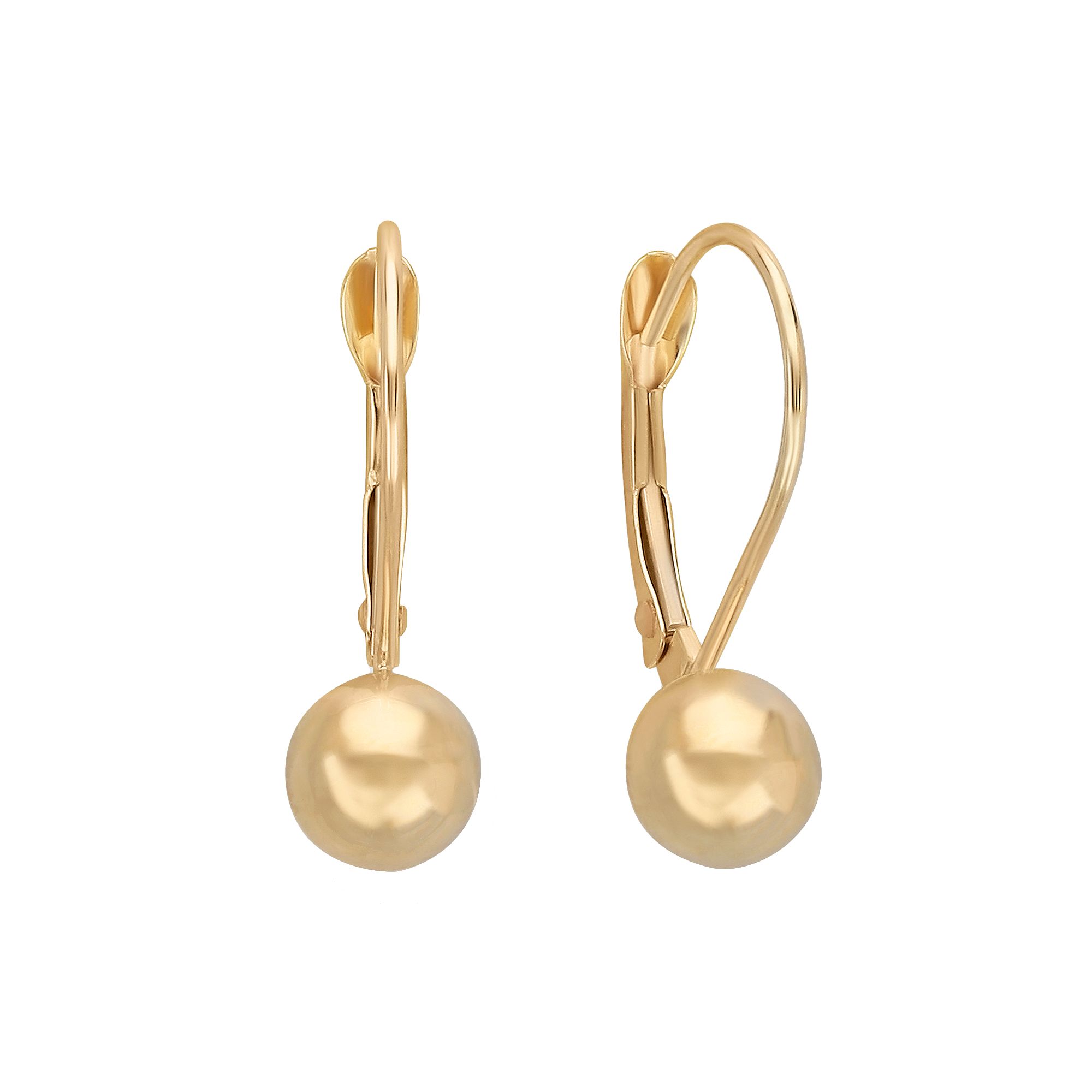 Everlasting Gold 10k Gold Ball Drop Earrings, Womens, Yellow