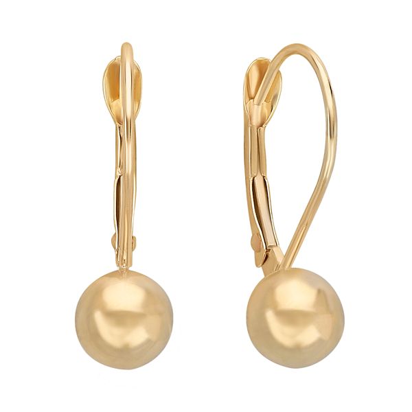 10kt gold store ball earrings