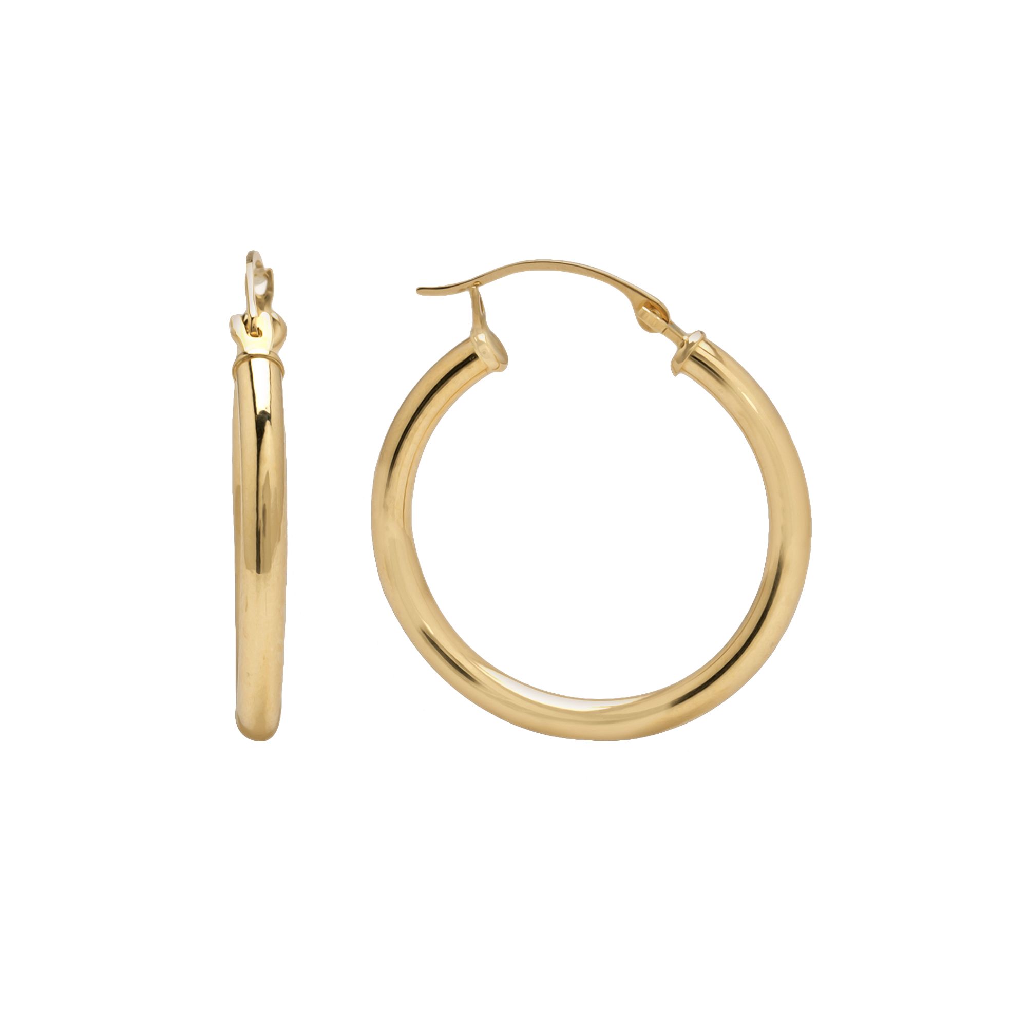 Everlasting Gold 10k Gold Hoop Earrings, Womens, Yellow