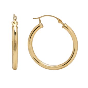 Everlasting Gold 10k Gold Hoop Earrings