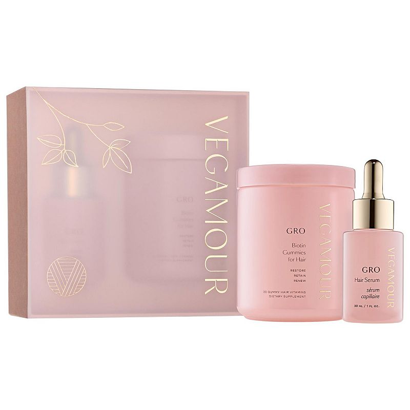 Vegamour GRO Hair Serum & Biotin Gummies Set for Thinning Hair