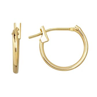 Everlasting Gold 10k Gold Hoop Earrings