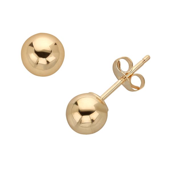 Everlasting Gold 14k Gold Ball Stud Earrings