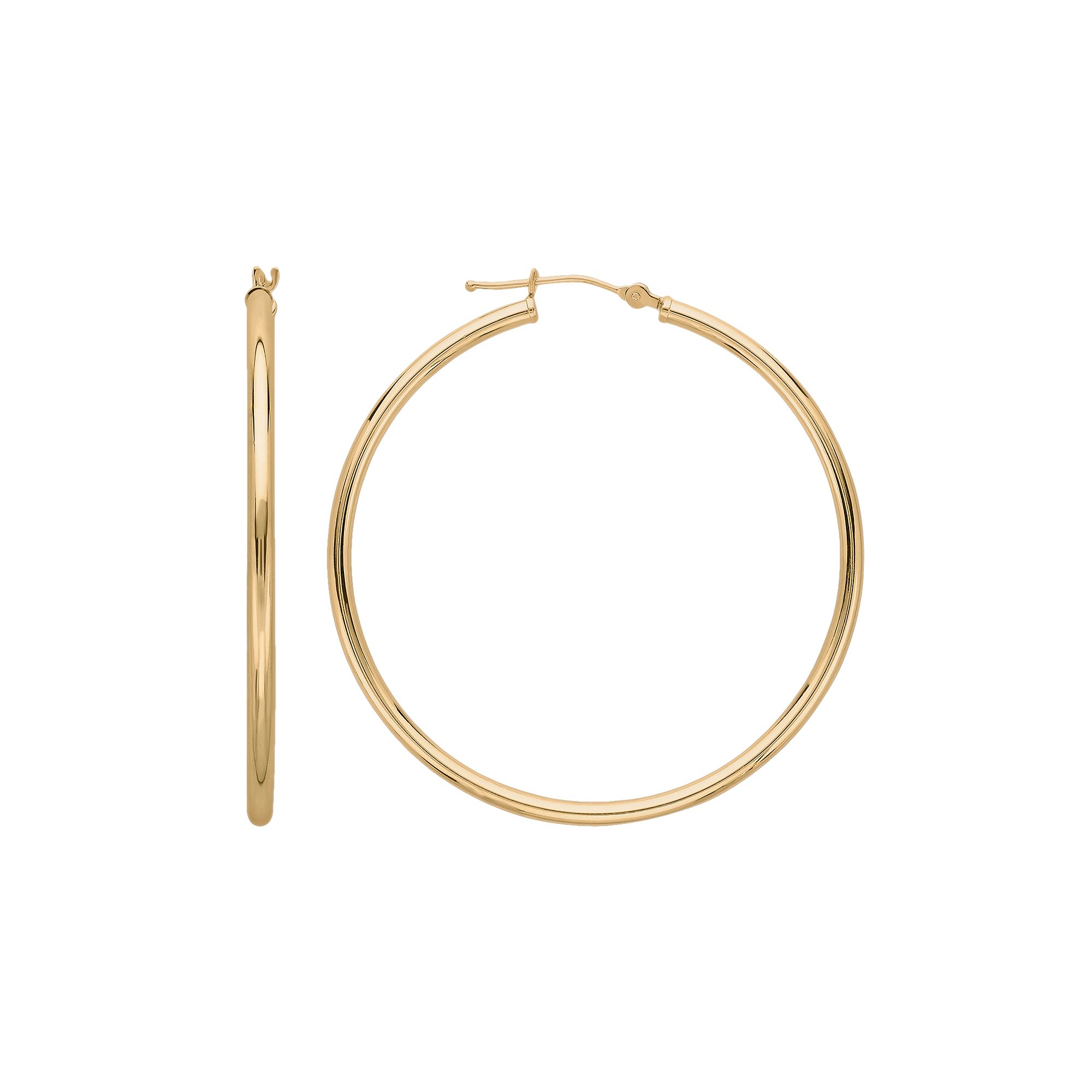 Everlasting Gold 10k Gold Hoop Earrings, Womens, Yellow