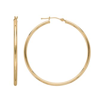 Everlasting Gold 10k Gold Hoop Earrings