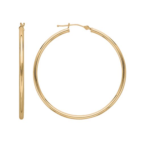 Everlasting Gold 10k Gold Hoop Earrings