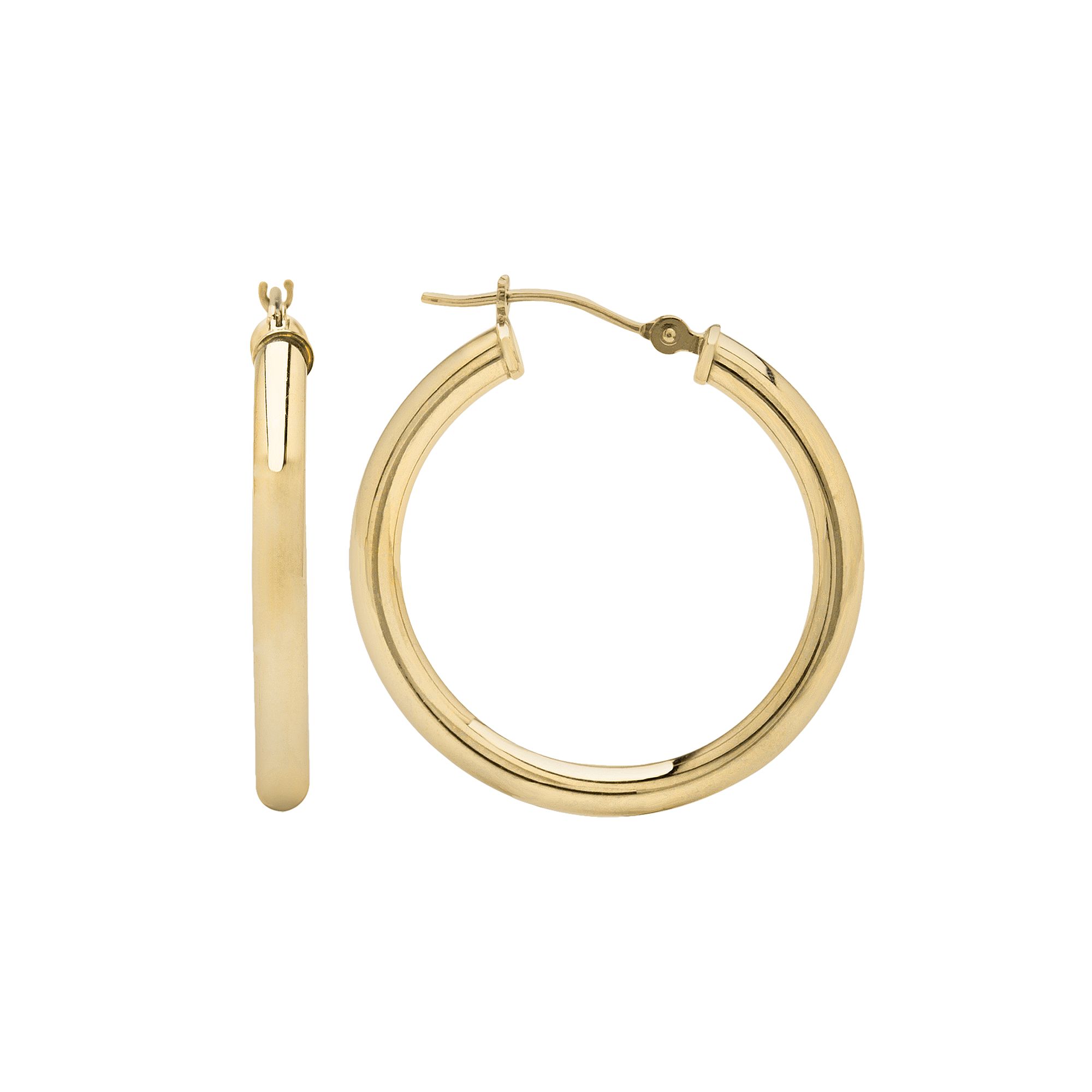 Everlasting Gold 10k Gold Hoop Earrings, Womens, Yellow