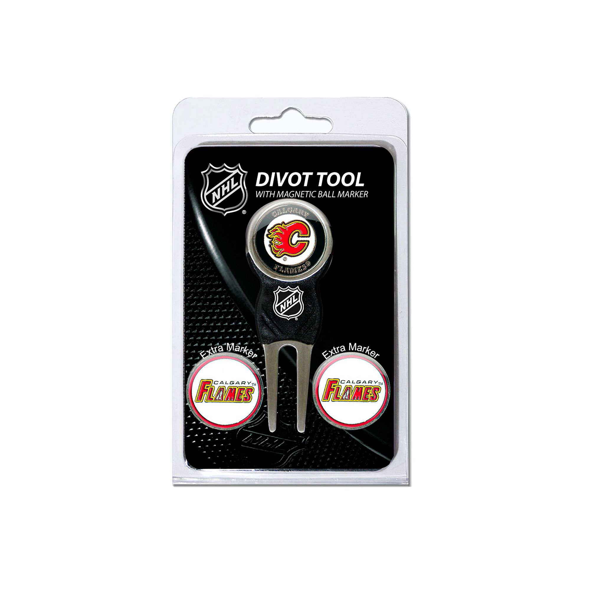 Team Golf Calgary Flames 4-pc. Divot Tool & Ball Marker Set, Flm Team