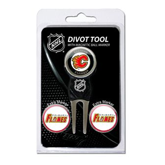 Team Golf Calgary Flames 4 pc Divot Tool & Ball Marker Set