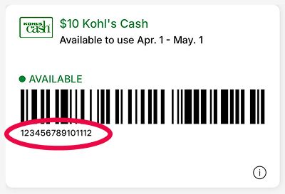example coupon showing location of bar code