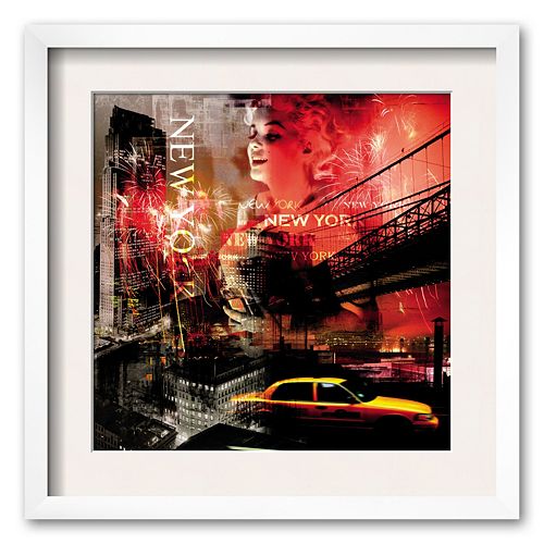 Art.com New York Firewoks Framed Art Print