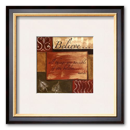 Art.com Words to Live By: Believe Framed Art Print by Debbie DeWitt