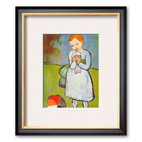 Art.com Child with a Dove, c.1901 Framed Art Print by Pablo Picasso