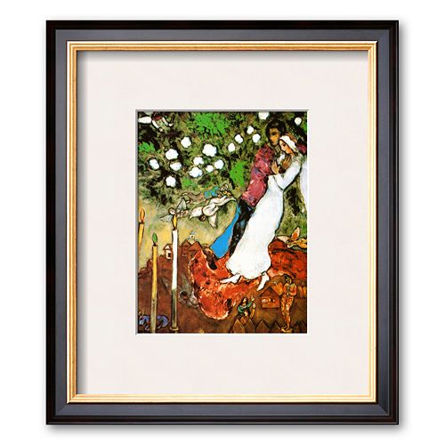 Art.com Three Candles Framed Art Print by Marc Chagall